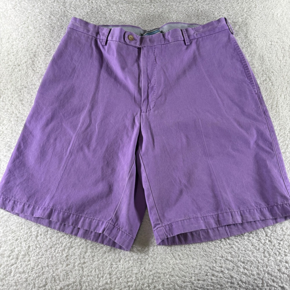 Vintage Peter Millar Men's Size 38 x 9" Purple Flat Front Golf Shorts Dress Prep